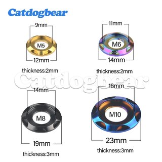 Vòng đệm Titanium đa năng cho máy giặt, kích thước M5, M6, M8, M10, thiết kế độc đáo