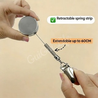 Đa Chức Năng Kính Thiên Văn Kẹp Khăn Nhà Bếp Dây Treo Tự Động Rebound Móc Không Đấm Khăn Sửa Móc