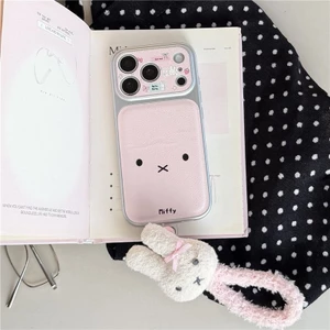 IPhone 17 Pro max 16 Pro max Họa tiết thỏ mặt lớn PU materia Lava flow Vỏ điện thoại