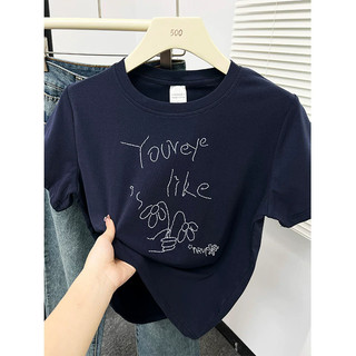 Áo thun nữ cổ tròn 100% cotton, họa tiết hoạt hình, có dây đeo vai