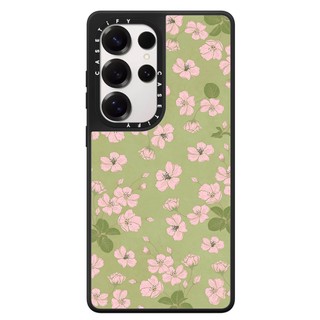 Dành Cho Samsung S26 S25 S24 S23 Ultra Plus Flora Gingham Sticker Ốp Lưng Cứng Chống Sốc Gương
