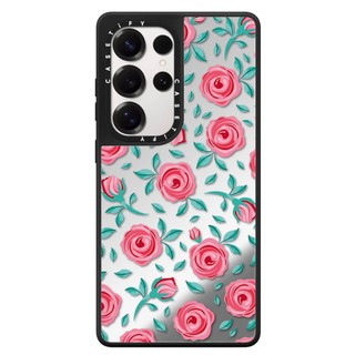 Dành Cho Samsung S26 S25 S24 S23 Ultra Plus Hoa Tình Yêu Họa Tiết Ngựa Lưng Cứng Chống Sốc Gương