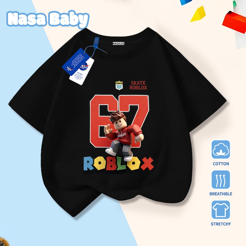 🔥Xu hướng hot 2026🔥 Áo thun trẻ em NASA, họa tiết bộ sáu bảy, 100% cotton, Unisex, giao hàng ngay