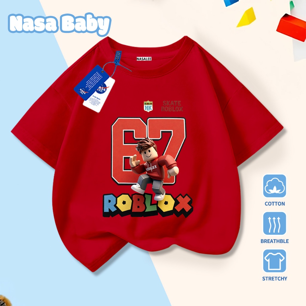 🔥Xu hướng hot 2026🔥 Áo thun trẻ em NASA, họa tiết bộ sáu bảy, 100% cotton, Unisex, giao hàng ngay