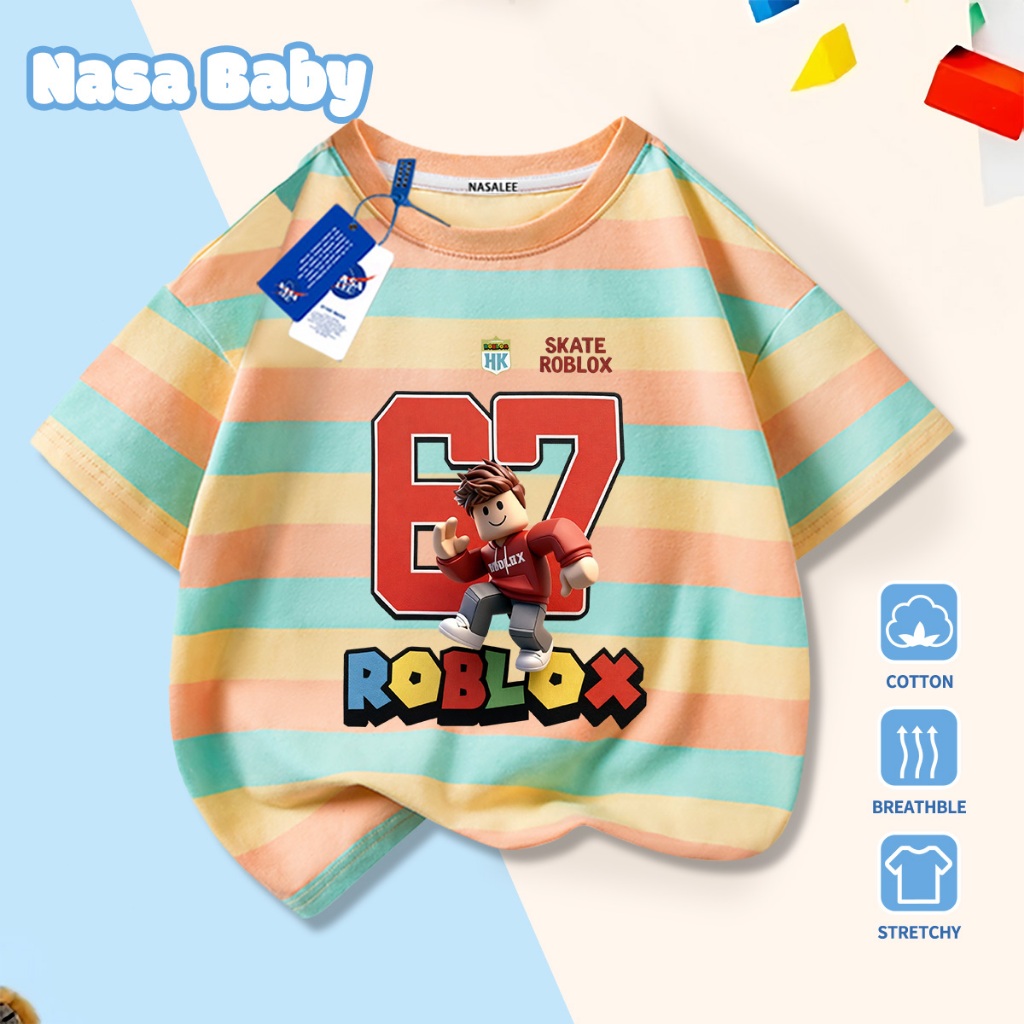 🔥Xu hướng hot 2026🔥 Áo thun trẻ em NASA, họa tiết bộ sáu bảy, 100% cotton, Unisex, giao hàng ngay