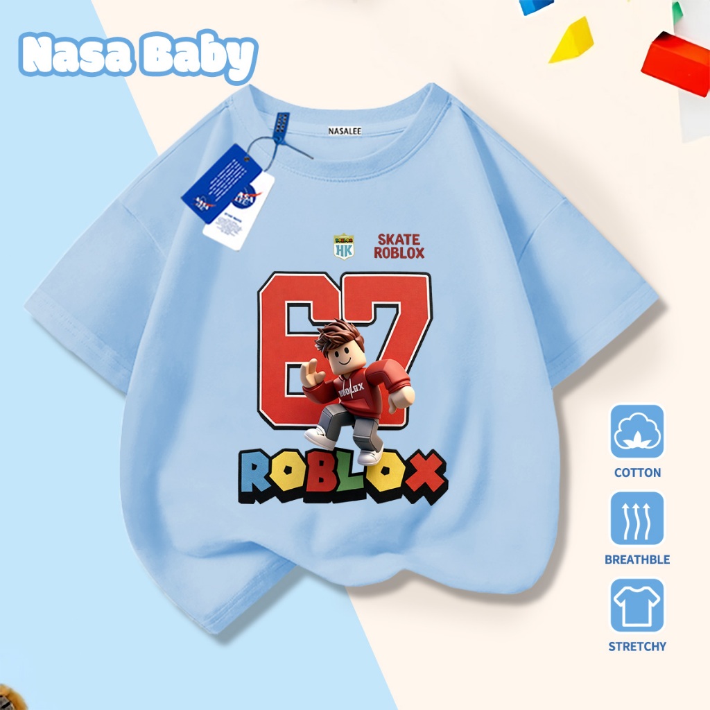 🔥Xu hướng hot 2026🔥 Áo thun trẻ em NASA, họa tiết bộ sáu bảy, 100% cotton, Unisex, giao hàng ngay