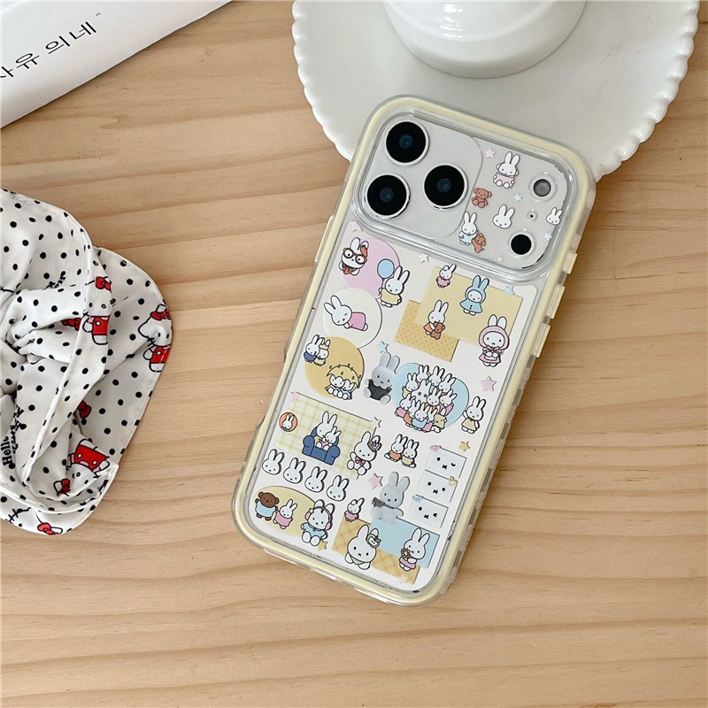 IPhone 17 Pro Max Mirror Rabbit pattern Chất liệu TPU IMD craft Vỏ điện thoại in hai lớp