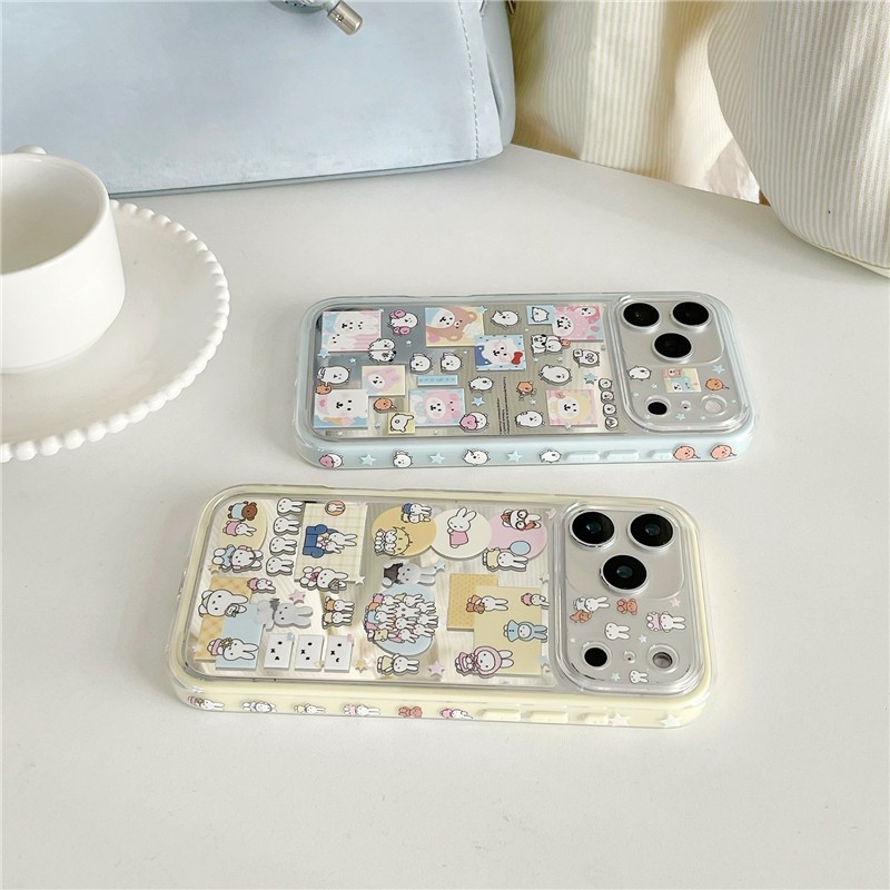 IPhone 17 Pro Max Mirror Rabbit pattern Chất liệu TPU IMD craft Vỏ điện thoại in hai lớp
