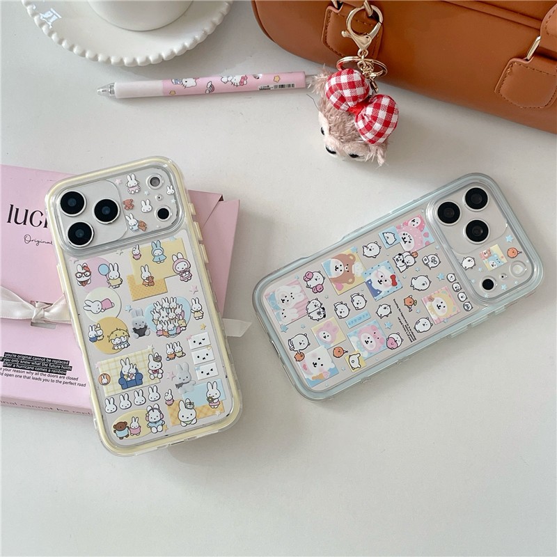 IPhone 17 Pro Max Mirror Rabbit pattern Chất liệu TPU IMD craft Vỏ điện thoại in hai lớp