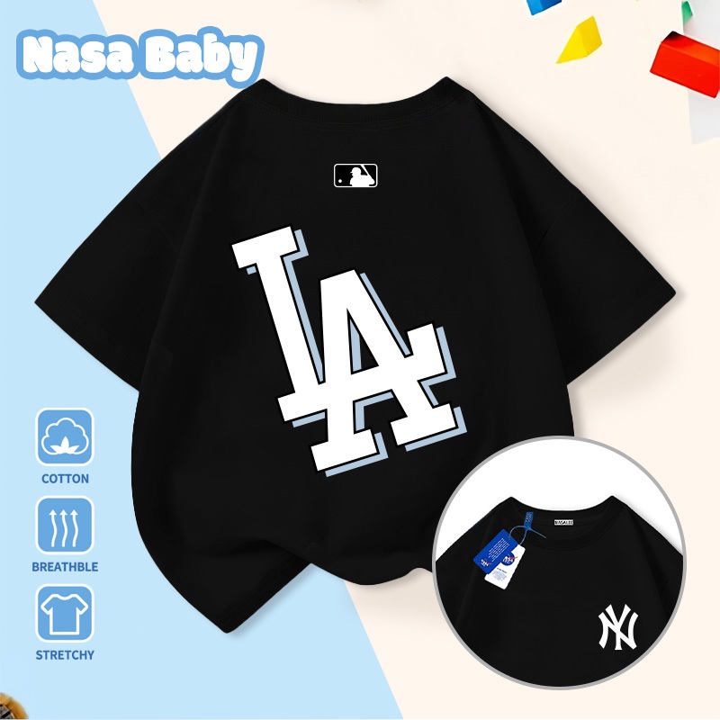 🔥Xu hướng hot 2026🔥 Áo thun trẻ em NASA, họa tiết thương hiệu thời trang, 100% cotton, Unisex, giao hàng ngay
