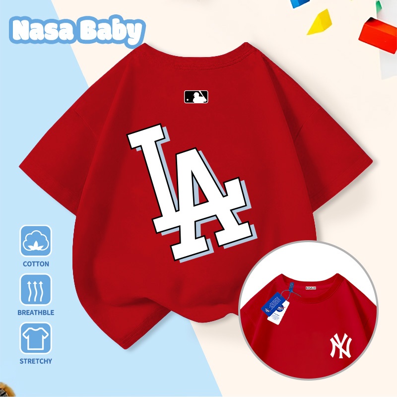 🔥Xu hướng hot 2026🔥 Áo thun trẻ em NASA, họa tiết thương hiệu thời trang, 100% cotton, Unisex, giao hàng ngay