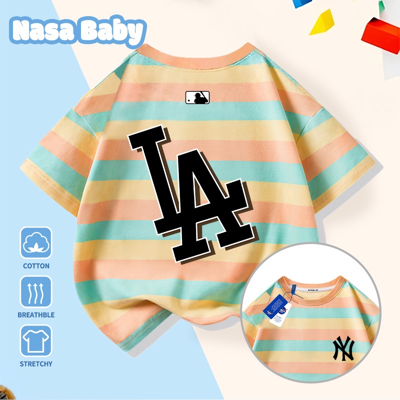 🔥Xu hướng hot 2026🔥 Áo thun trẻ em NASA, họa tiết thương hiệu thời trang, 100% cotton, Unisex, giao hàng ngay