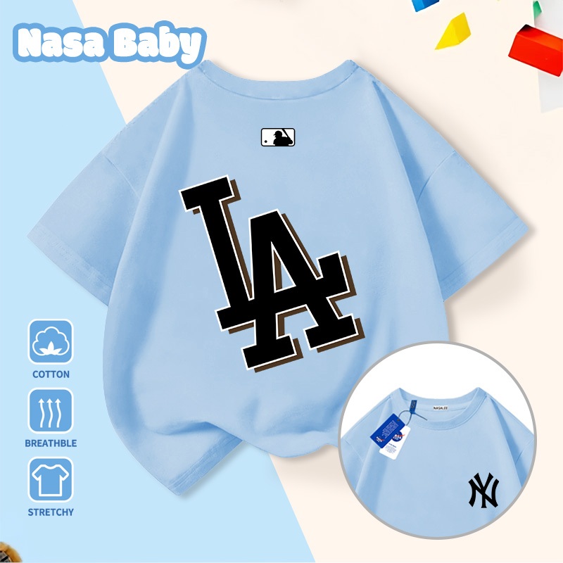🔥Xu hướng hot 2026🔥 Áo thun trẻ em NASA, họa tiết thương hiệu thời trang, 100% cotton, Unisex, giao hàng ngay