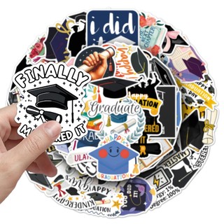 Bộ 50 Mùa Tốt Nghiệp Dán Laptop Hành Lý Guitar Ván Trượt Văn Phòng Phẩm DIY Miếng Dán