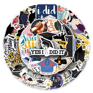 Bộ 50 Mùa Tốt Nghiệp Dán Laptop Hành Lý Guitar Ván Trượt Văn Phòng Phẩm DIY Miếng Dán