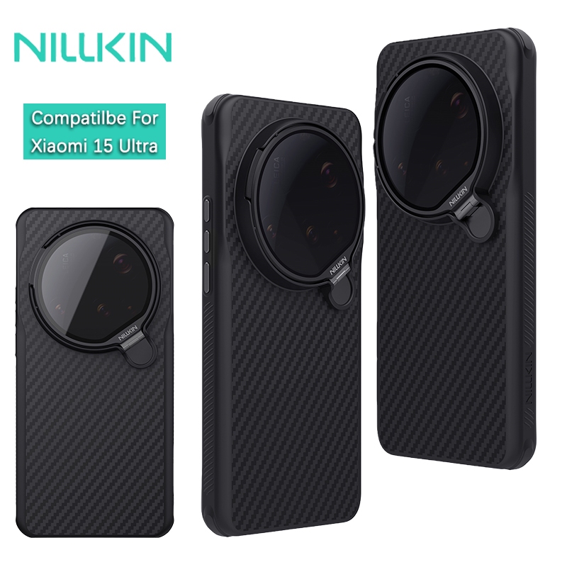 Nillkin Tương Thích Cho Xiaomi 17 Ultra / 15 Ultra CarboProp Sợi Aramid Từ Tính Chống Sốc Bảo Vệ Ống Kính Máy Ảnh Chân Đế Ốp Lưng Cứng Vỏ Điện Thoại