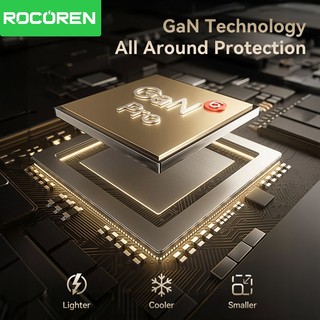 Rocoren 200W GaN USB C Sạc 8 Trong 1 Để Bàn Sạc Nhanh Cho iPhone 17 Pro Cho Samsung USB Loại C Sạc Di Động Trạm Điện