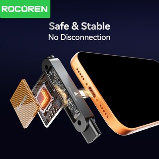 Rocoren USB Type C Bộ chuyển đổiOTG 3 trong 1 có giá đỡ USB C sang C PD 240W Bộ chuyển đổi sạc nhanh cho điện thoại di động
