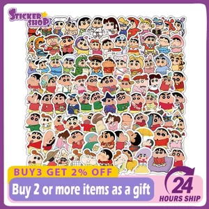 120 Chiếc Dễ Thương Crayon Shin-chan Hoạt Hình Dán Ngộ nghĩnh Anime Graffiti DIY Hành Lý Laptop Đồ Chơi Trẻ Em