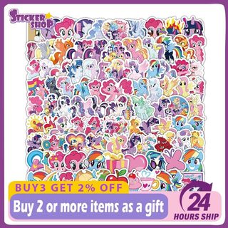 120 Chiếc Hoạt Hình My Little Pony Miếng Dán Graffiti Notebook Chống Thấm Nước Miếng Dán Đồ Chơi Trẻ Em Quà Tặng