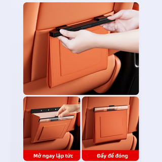 SEAMETAL Leather Xe Thùng Rác Có Thể Từ Ghế Treo Lại Ẩn Túi Bảo Quản Tự Động Sáng Tạo Xe Tổ Chức Nội Thất
