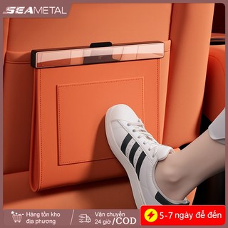 SEAMETAL Leather Xe Thùng Rác Có Thể Từ Ghế Treo Lại Ẩn Túi Bảo Quản Tự Động Sáng Tạo Xe Tổ Chức Nội Thất