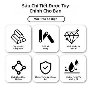 SEAMETAL Xe Máy E-Bike Móc Đôi Túi Hành Lý Móc Treo Đa Năng Mặt Trước Treo Sửa Đổi Móc Tổ Chức Động Cơ Phụ Kiện