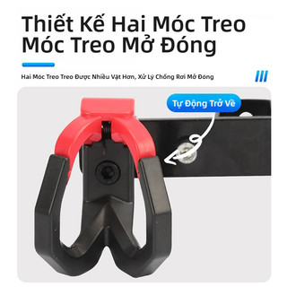 SEAMETAL Xe Máy E-Bike Móc Đôi Túi Hành Lý Móc Treo Đa Năng Mặt Trước Treo Sửa Đổi Móc Tổ Chức Động Cơ Phụ Kiện