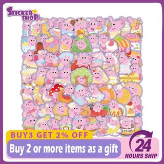 103 Chiếc Hoạt Hình Peppa Pig Sticker George Pig Graffiti Mẫu Giáo Bé Trai Bé Gái Phần Thưởng Miếng Dán