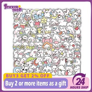 102 Chiếc Kawaii Thỏ Miếng Dán Hoạt Hình Graffiti Hành Lý Laptop Chống Nước Trang Trí Miếng Dán
