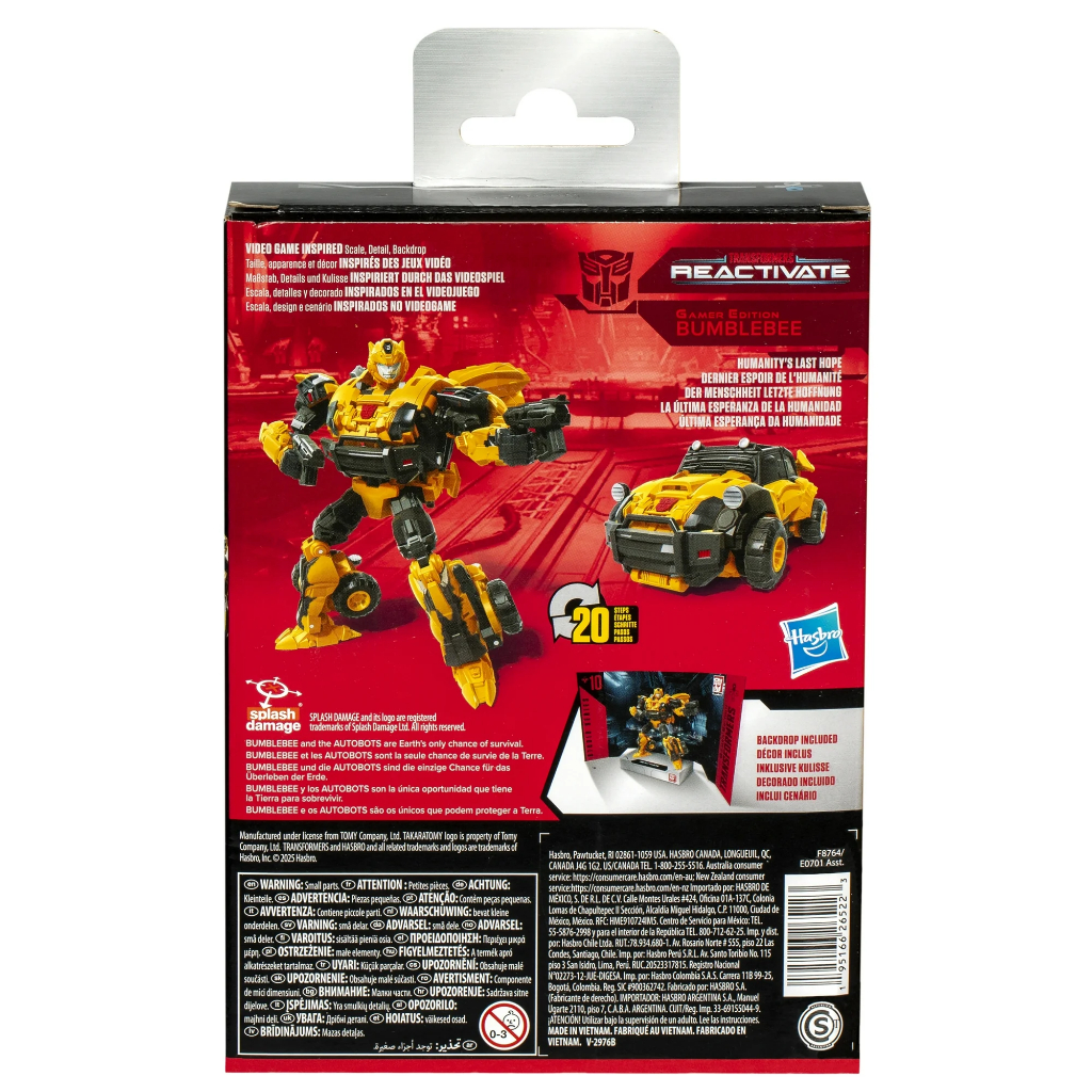 Transformers Studio Series Deluxe Class Kích hoạt lại 10 Game thủ Phiên bản Bumblebee Nhân vật hành động F8764