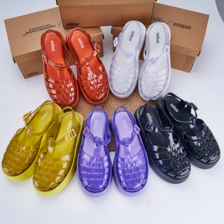 Giày Nữ Brazil Melissa Đế Dày Rỗng Chống Thấm Nước Cao Gót Gót Thoáng Khí Dép