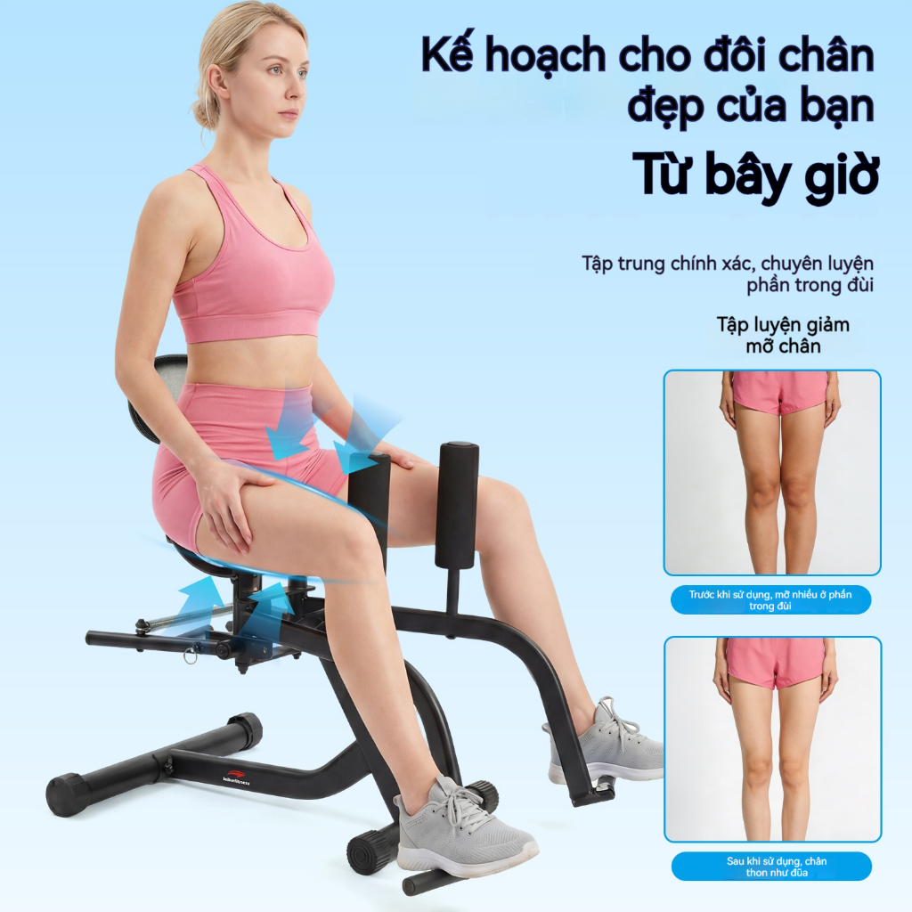 Leikefitness máy tập đùi, mông, eo đa năng tại nhà, máy tập cơ hông, máy cơ vùng chậu cho nữ.