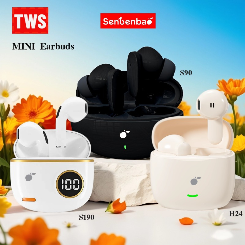 Tai nghe không dây H24 / S90 / S190 HIFI Stereo Giảm tiếng ồn thông minh Pin dung lượng lớn Tai nghe BluetoothTWS