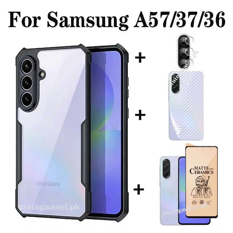 Ốp điện thoại di động chống rơi 4in1 Samsung Galaxy A57 A37 cho Samsung Galaxy A07 A17 A56 A26 A36 A16 A06 A05 A05S Phim riêng tư + phim ống kính + phim mặt sau