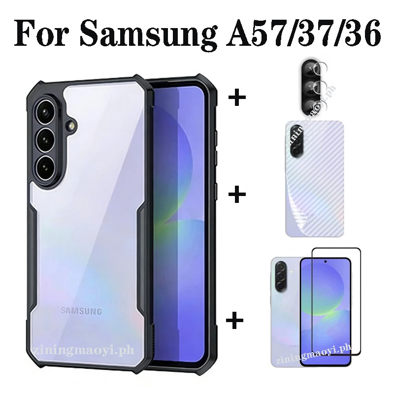 Ốp điện thoại di động chống rơi 4in1 Samsung Galaxy A57 A37 cho Samsung Galaxy A07 A17 A56 A26 A36 A16 A06 A05 A05S Phim riêng tư + phim ống kính + phim mặt sau
