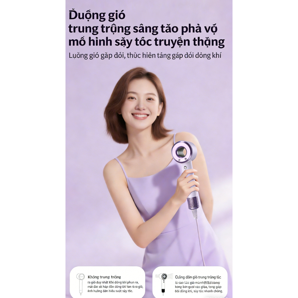 Máy sấy tóc tốc độ cao Ion âm (Mua giá gốc Nhận 1 quạt nhỏ cầm tay miễn phí, tham gia vào các hoạt động giảm giá Không miễn phí)