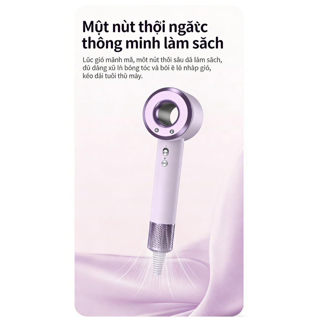 Máy sấy tóc tốc độ cao Ion âm (Mua giá gốc Nhận 1 quạt nhỏ cầm tay miễn phí, tham gia vào các hoạt động giảm giá Không miễn phí)