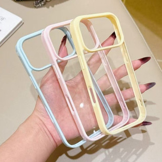 Ốp Lưng Màu Dopamine Cứng Trong Suốt Acrylic Ốp Lưng Điện Thoại Cho iPhone 17 16 15 14 13 12 11 Pro Max Plus
