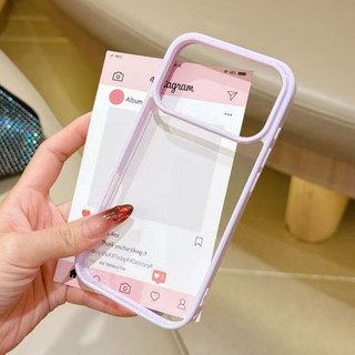 Ốp Lưng Màu Dopamine Cứng Trong Suốt Acrylic Ốp Lưng Điện Thoại Cho iPhone 17 16 15 14 13 12 11 Pro Max Plus