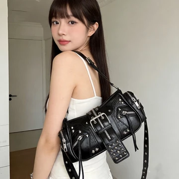 Women's PU Leather Crossbody Bag – Multi-Pocket, Large