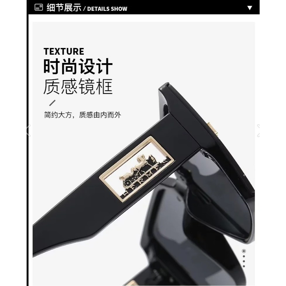 Kính râm Pony unisex gọng lớn, bảo vệ mắt UV400