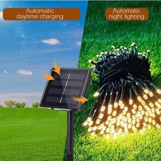 Đèn dây năng lượng mặt trời 7M 12M 22M Đèn LED dây đèn cổ tích Đèn ngoài trời chống nước Giáng sinh Trang trí tiệc