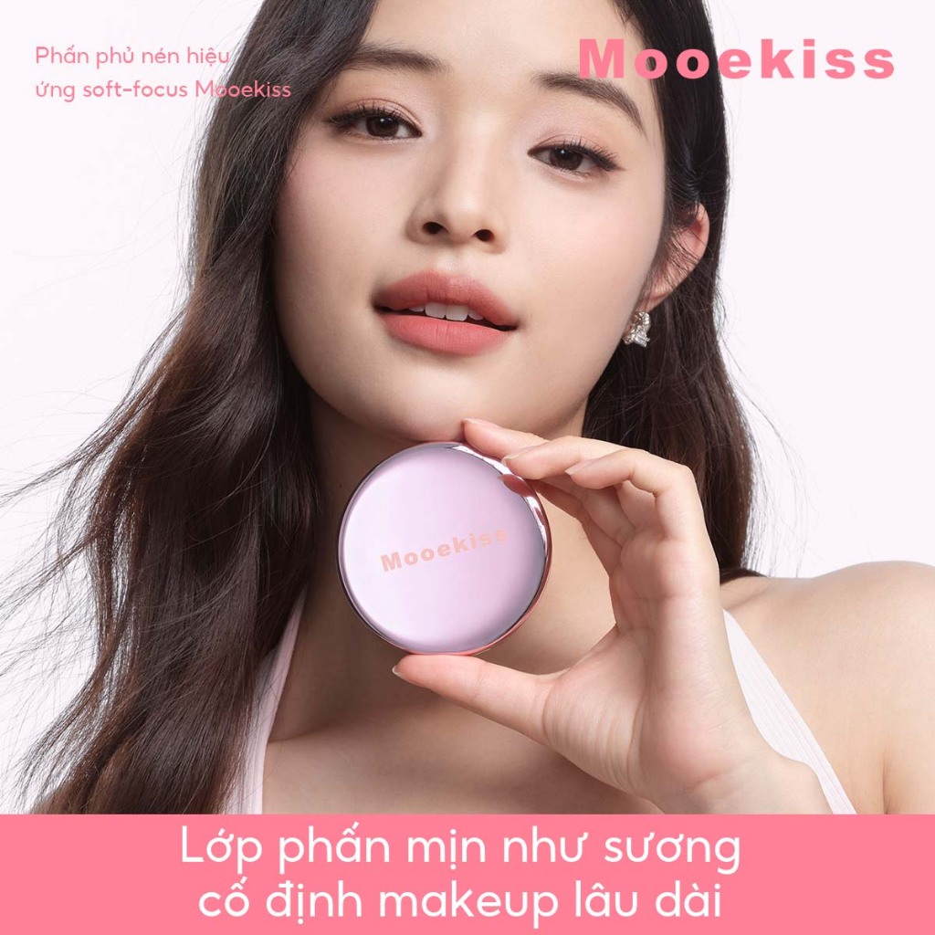 Phấn Phủ Mooekiss Dạng Bột, Kiềm Dầu, Lâu Trôi, Làm Mịn Da, Không Mốc Không Vón