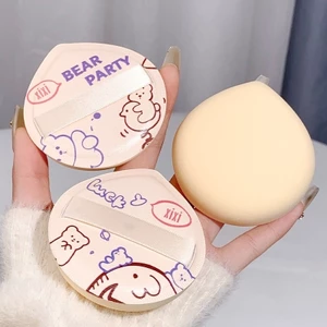 Xixi Bear cub Powder Puff Miếng bọt biển trang điểm Mềm không ăn bột Cả ướt và khô Beauty blender Foundation Powder Puff Dụng cụ mỹ phẩm
