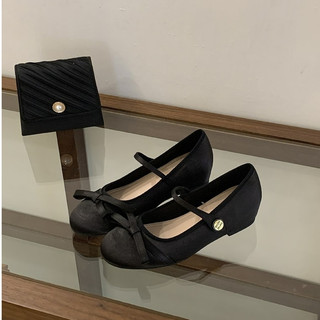 Giày Ballet Satin Mới Mary Jane Tăng Chiều Cao Giày Nữ