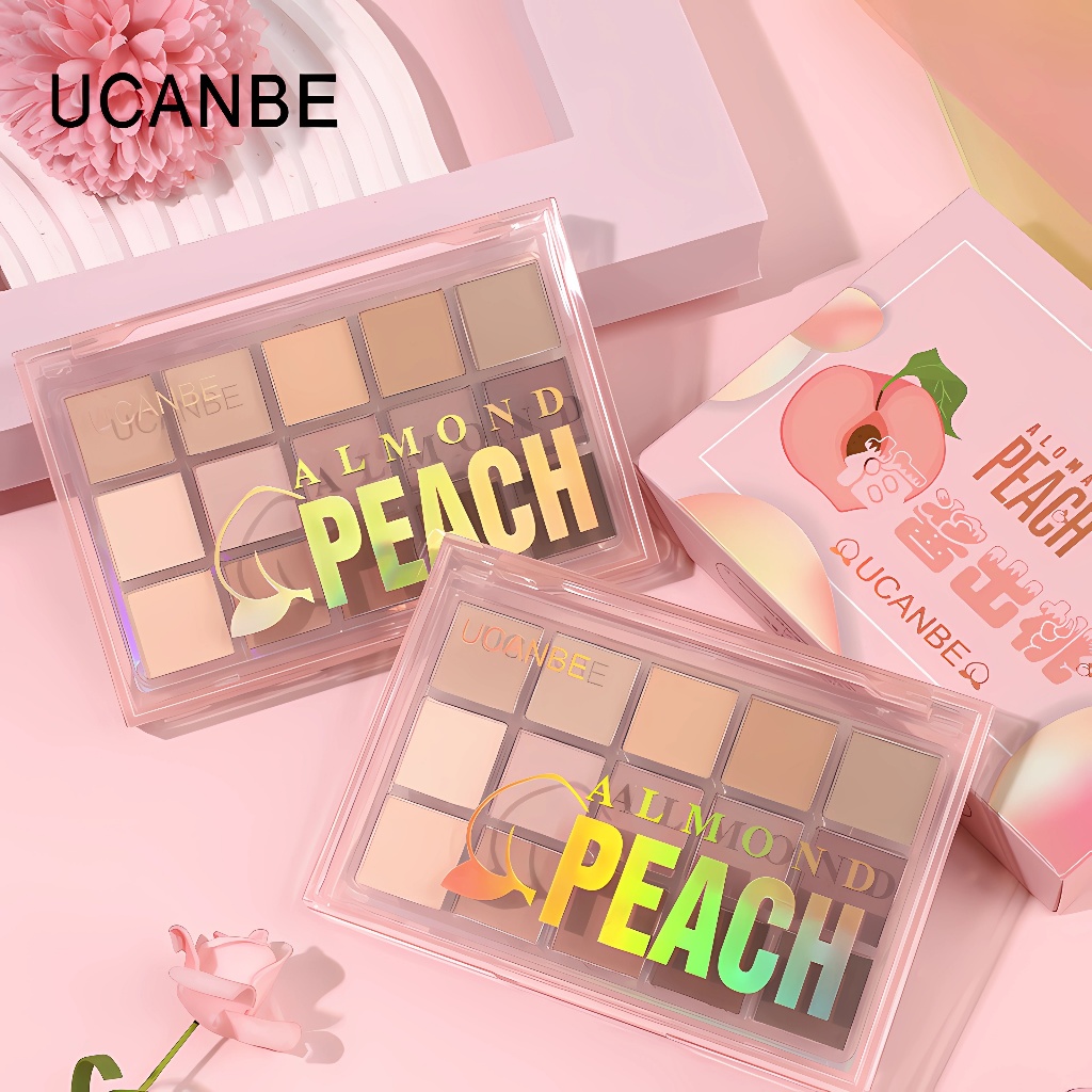 【Palette Mắt UCANBE Mận Táo Đào】Bảng 15 màu toàn matte, tông hồng khô & nâu đất nhẹ nhàng, xách tay tiện lợi