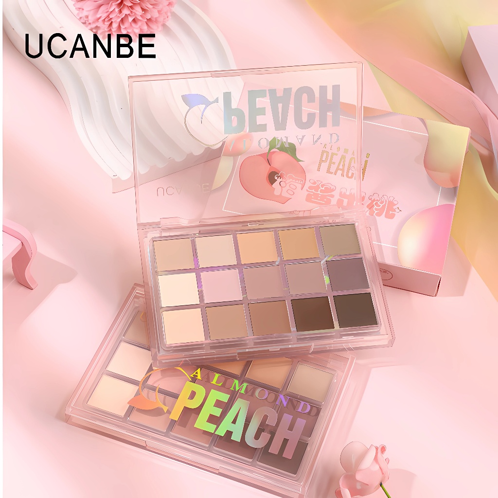 【Palette Mắt UCANBE Mận Táo Đào】Bảng 15 màu toàn matte, tông hồng khô & nâu đất nhẹ nhàng, xách tay tiện lợi