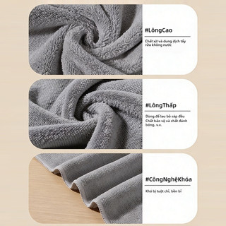 SEAMETAL Microfiber Khăn Rửa Xe Mật Độ Cao Thấm Hút Vải Lau Xe Chi Tiết Cửa Sổ Kính Chống Trầy Xước Khăn Lau 350GSM