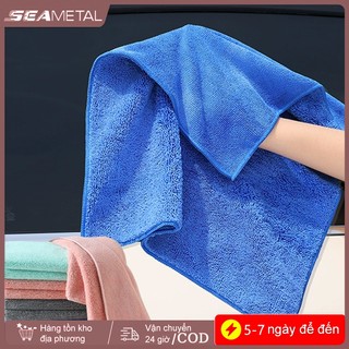 SEAMETAL Microfiber Khăn Rửa Xe Mật Độ Cao Thấm Hút Vải Lau Xe Chi Tiết Cửa Sổ Kính Chống Trầy Xước Khăn Lau 350GSM